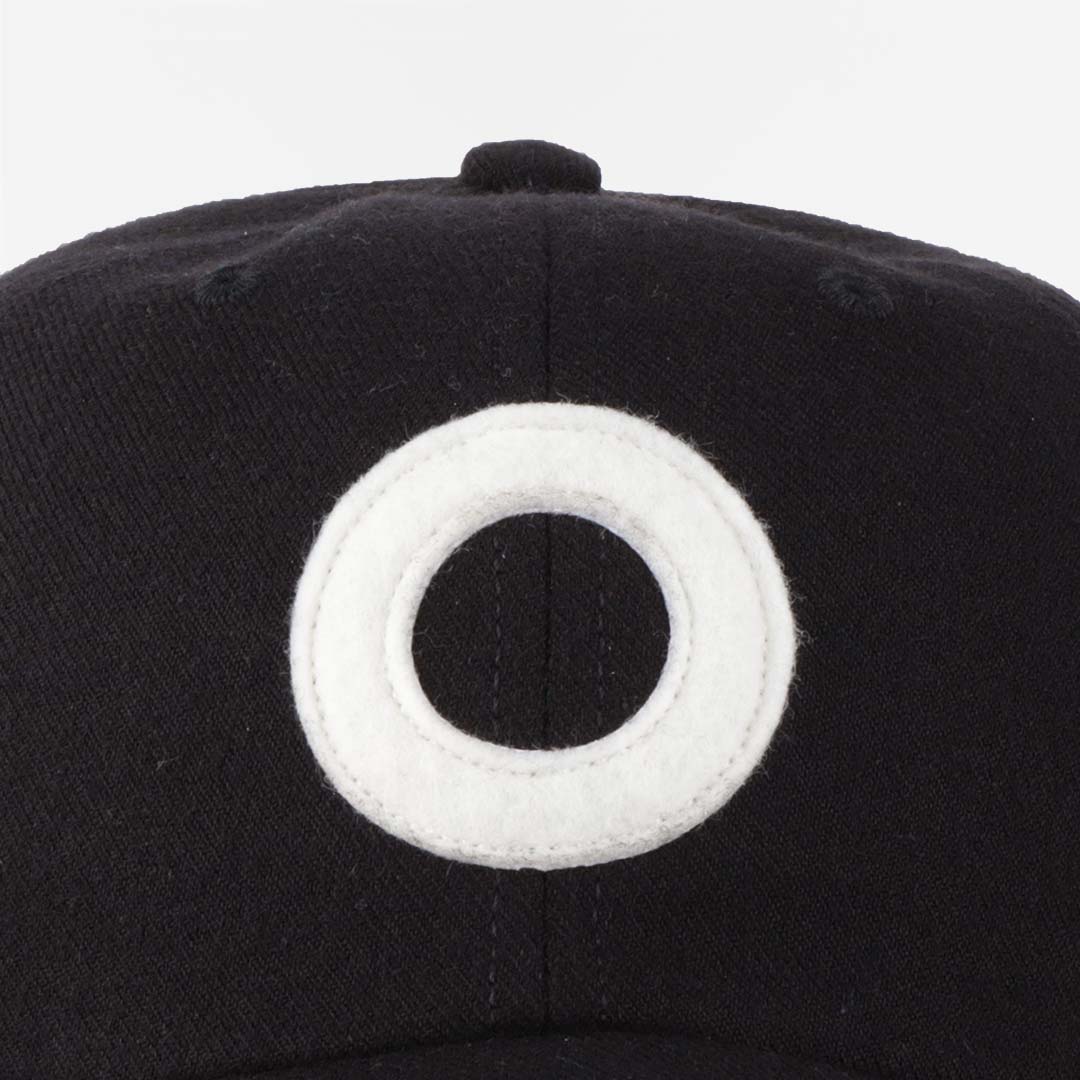Pop Trading Company O Six Panel Hat, Black, White, Detail Shot 3