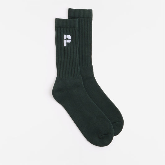 Parlez Roseau Socks, Deep Green, Detail Shot 1
