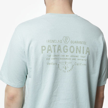 Patagonia Forge Mark Responsibili-Tee T-Shirt, Wispy Green, Detail Shot 4