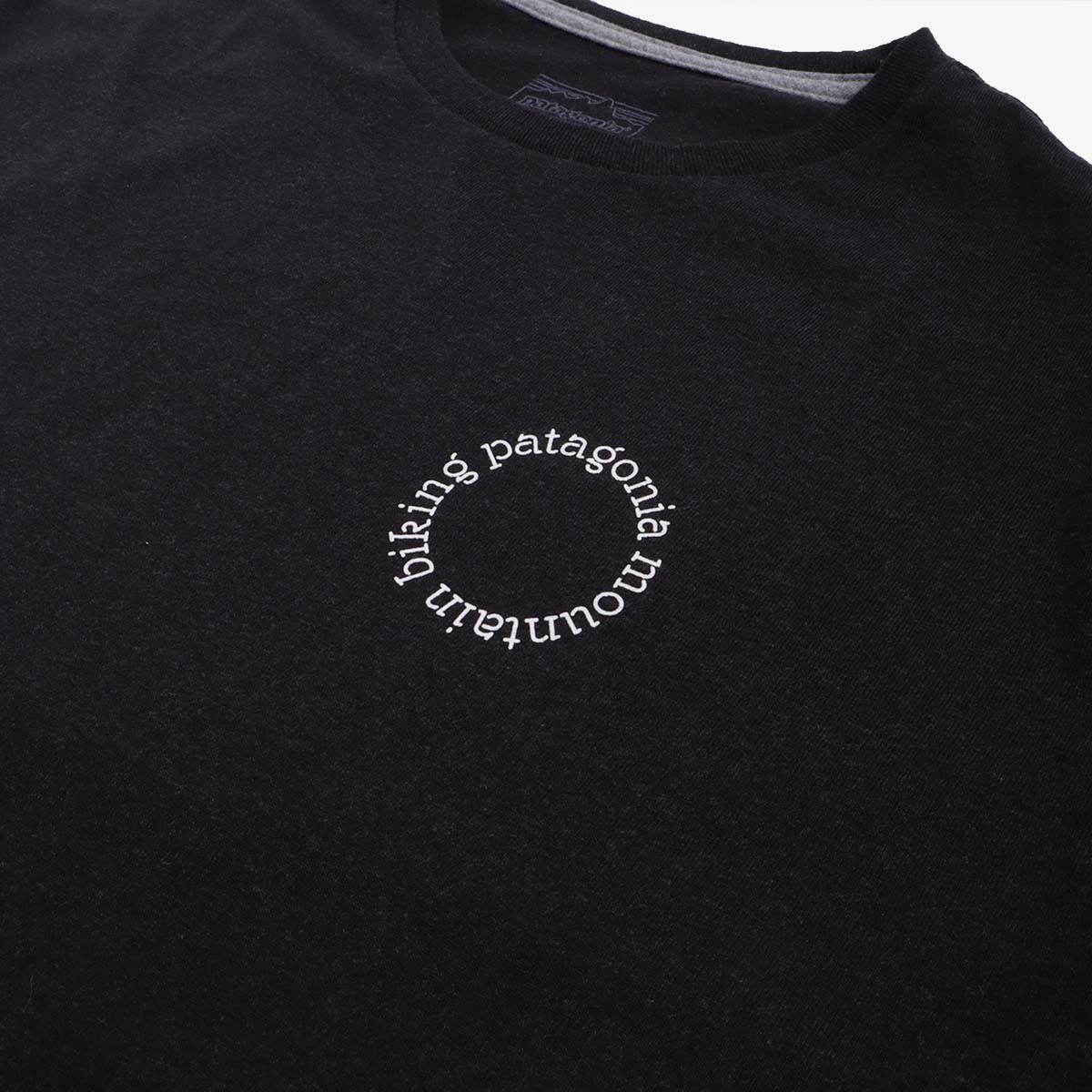 Patagonia Spoke Stencil Responsibli-Tee T-Shirt, Ink Black, Detail Shot 6