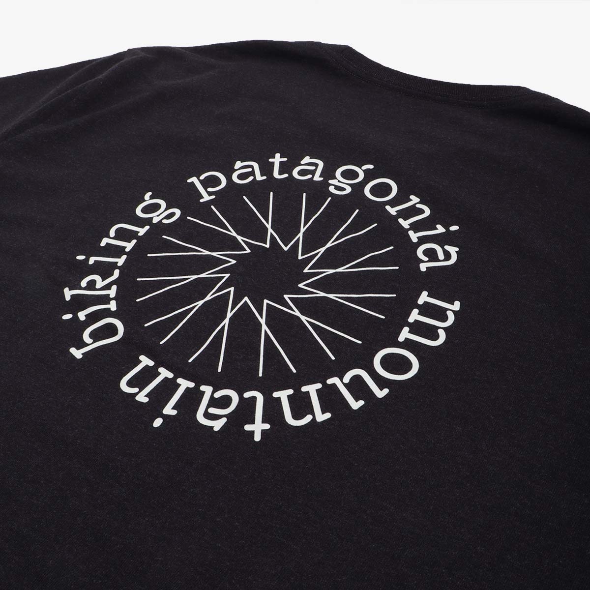 Patagonia Spoke Stencil Responsibli-Tee T-Shirt, Ink Black, Detail Shot 7