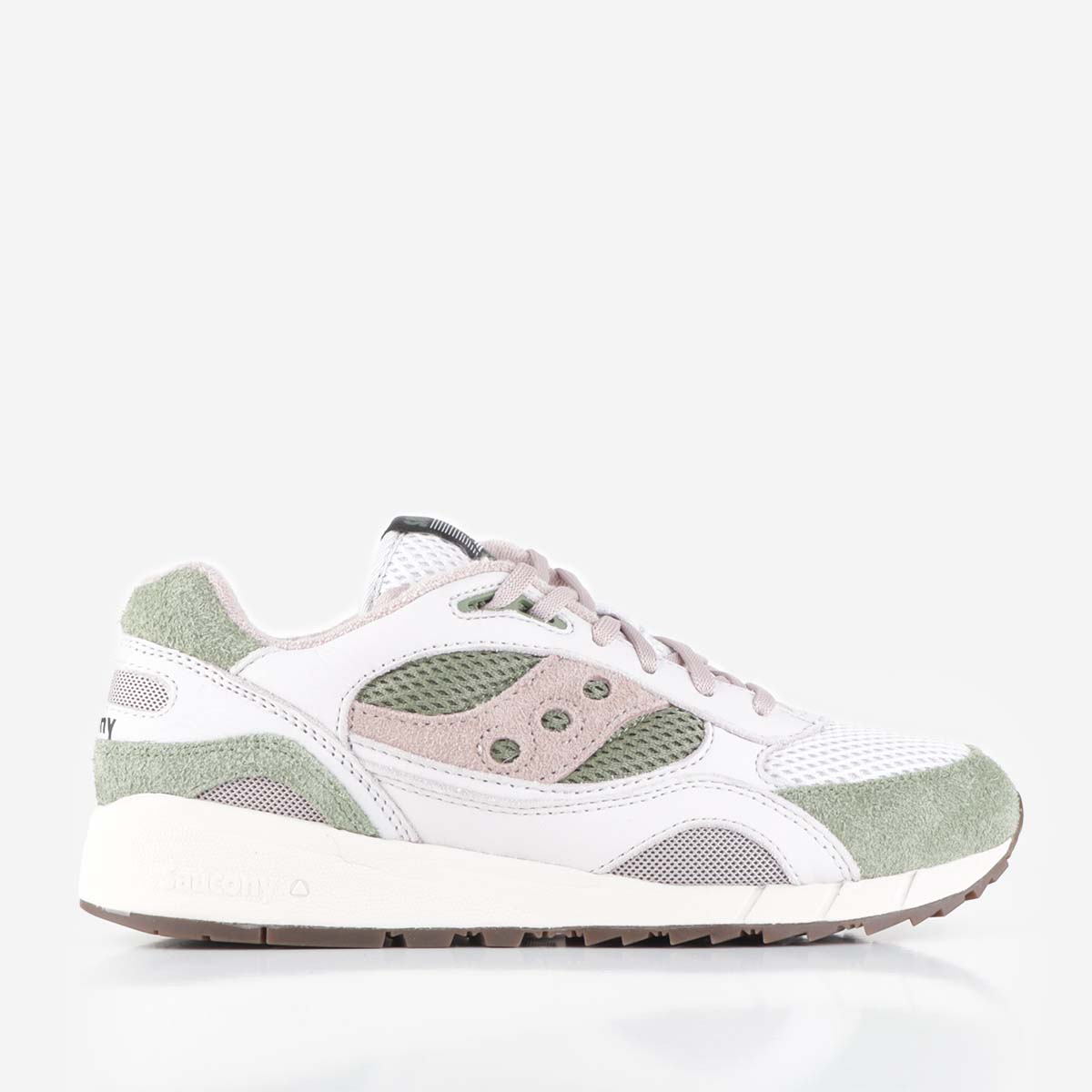 Saucony Shadow 6000 Shoes, Grey Green, Detail Shot 1