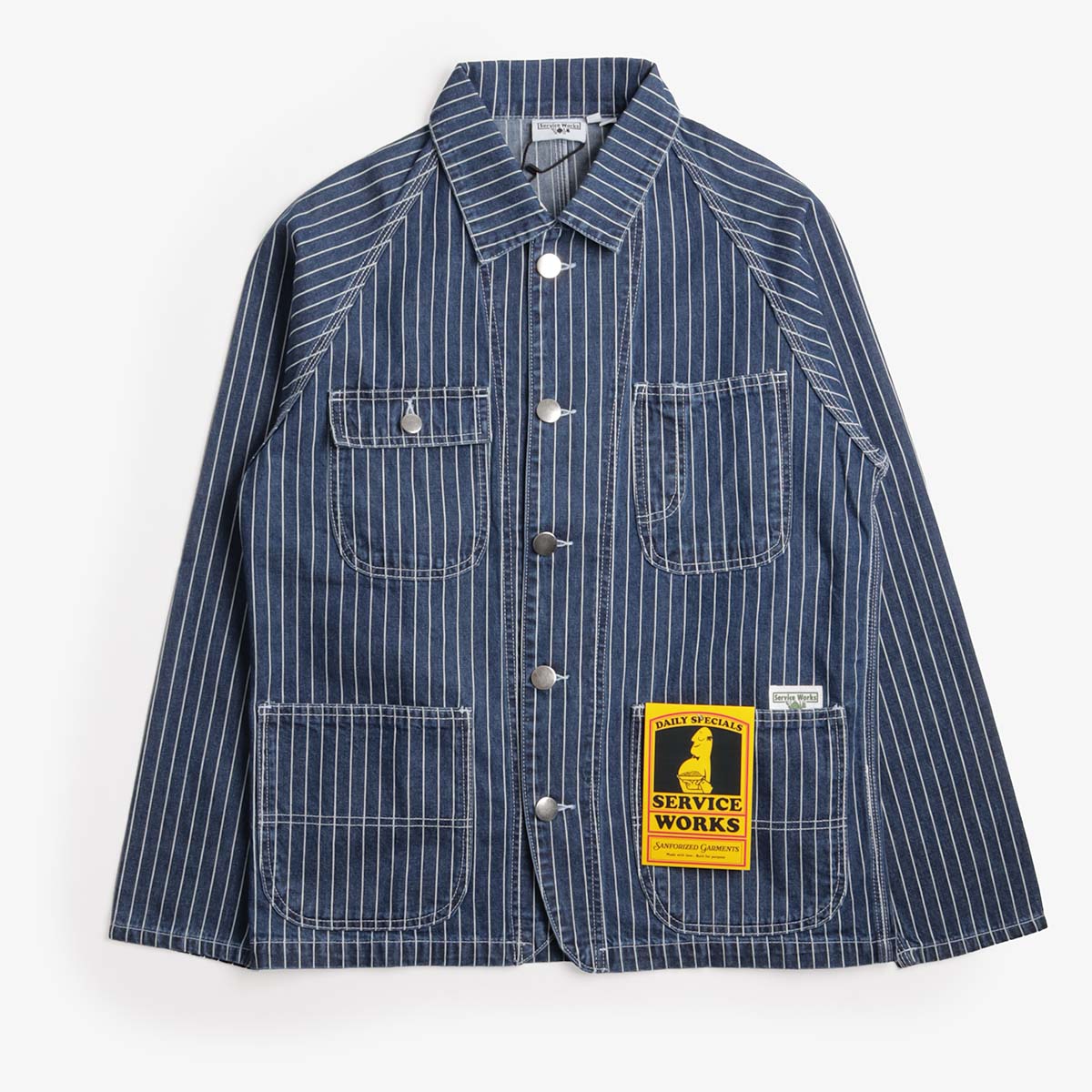 Service Works Pinstripe Denim Coverall 2.0 Jacket - Indigo – Urban