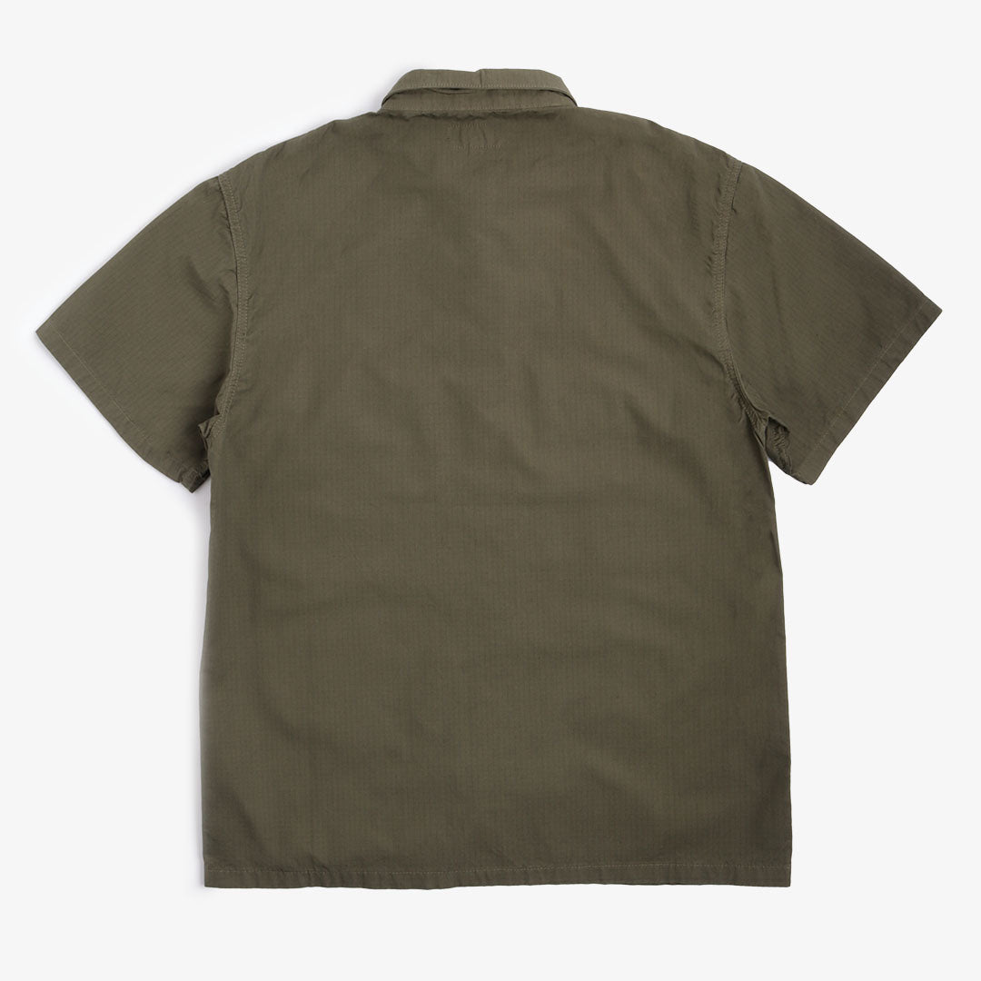 Stan Ray CPO Short Sleeve Shirt, Olive Ripstop, Detail Shot 2