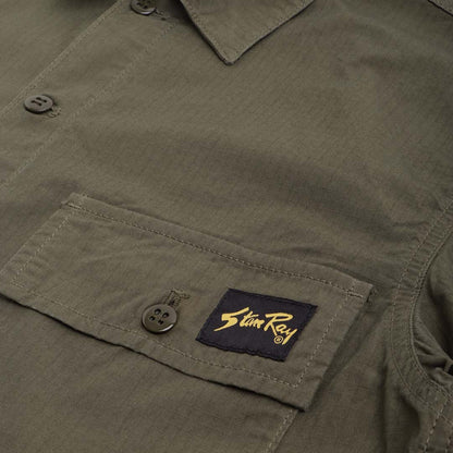 Stan Ray CPO Short Sleeve Shirt, Olive Ripstop, Detail Shot 3