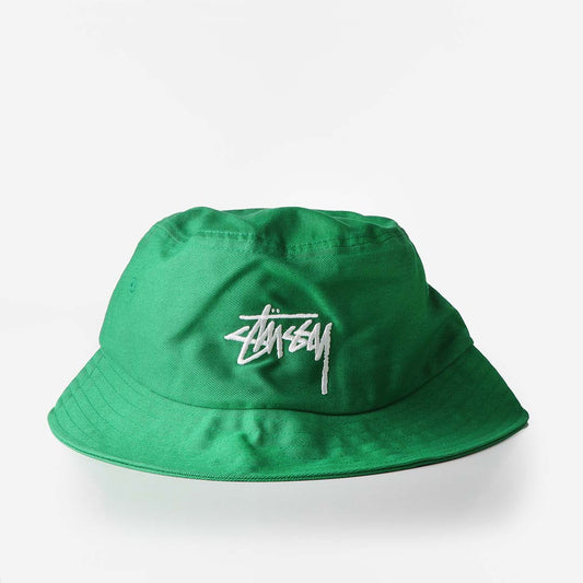 Stussy Big Stock Bucket Hat, Green, Detail Shot 1
