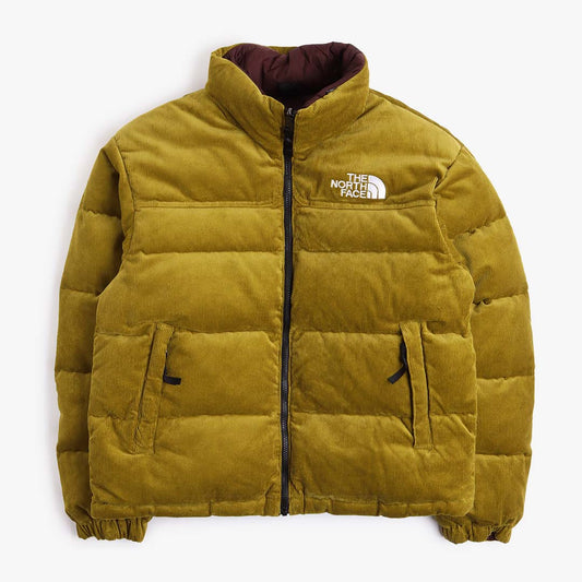 The North Face 1992 Reversible Nuptse Jacket, Sulphur Moss Coal Brown, Detail Shot 1