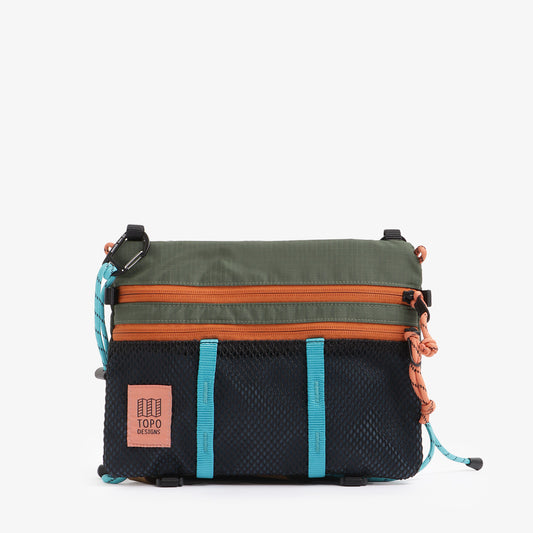 Topo Designs Mountain Accessory Shoulder Bag, Olive/Pond Blue, Detail Shot 1