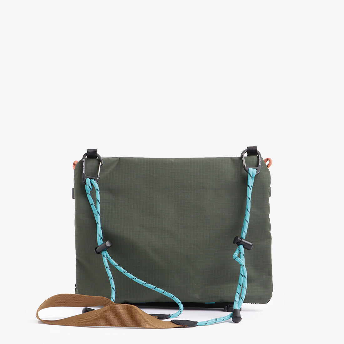 Topo Designs Mountain Accessory Shoulder Bag, Olive/Pond Blue, Detail Shot 3