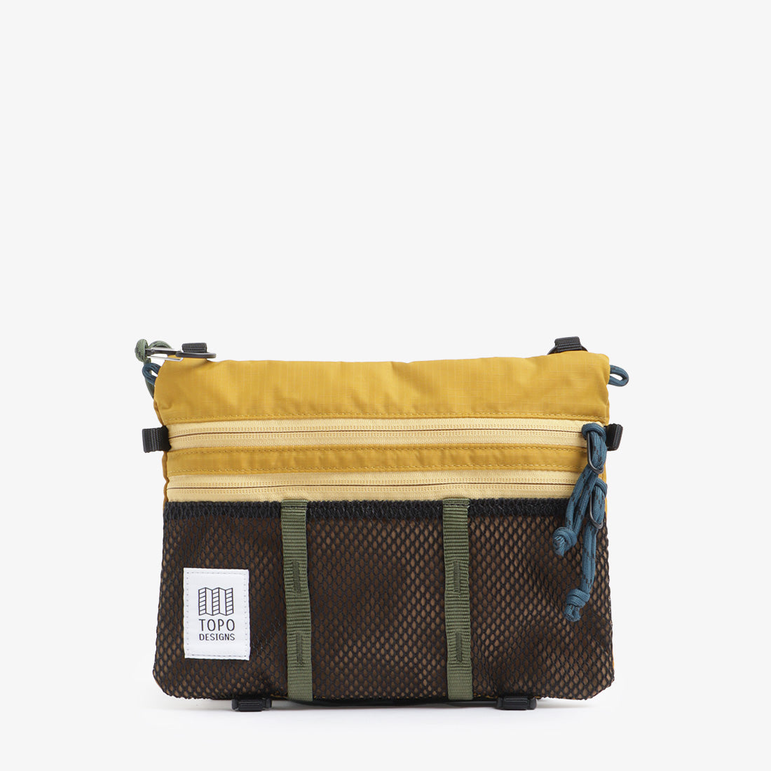 Topo Designs Mountain Accessory Shoulder Bag, Mustard/Dark Khaki, Detail Shot 1