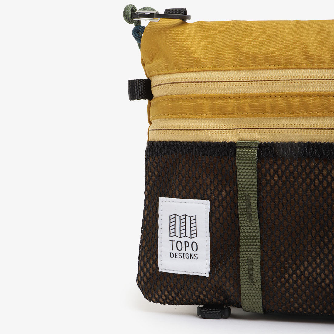 Topo Designs Mountain Accessory Shoulder Bag, Mustard/Dark Khaki, Detail Shot 2