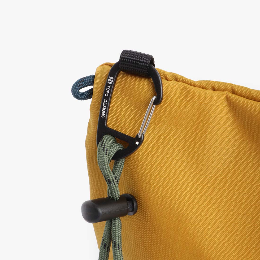 Topo Designs Mountain Accessory Shoulder Bag, Mustard/Dark Khaki, Detail Shot 3