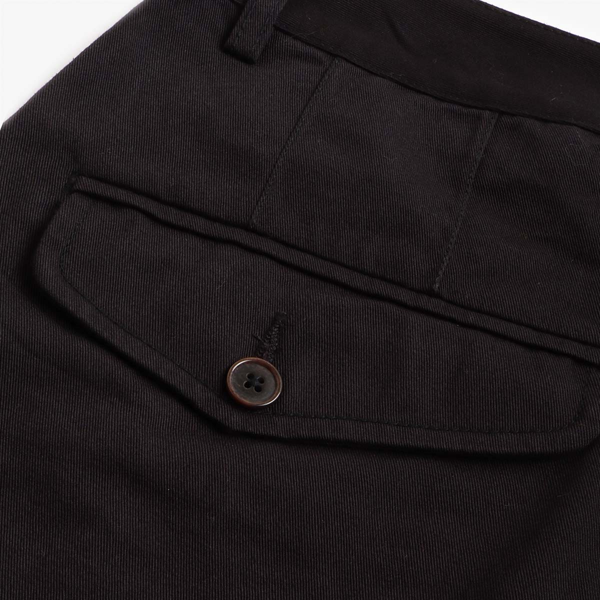 Universal Works Double Pleat Pant, Black, Detail Shot 7