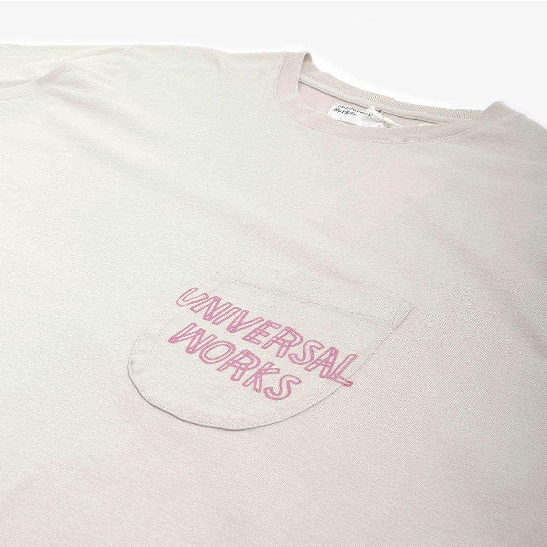 Universal Works Print Pocket T-Shirt, Driftwood, Detail Shot 3