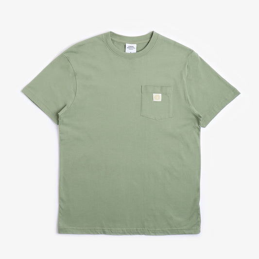 Urban Industry Organic Beacon Pocket T-Shirt, Olive Green, Detail Shot 1