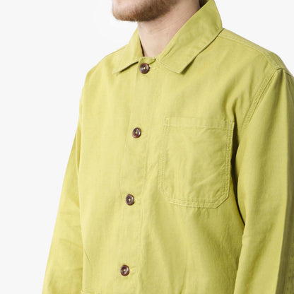 Uskees Buttoned Overshirt, Pear, Detail Shot 2