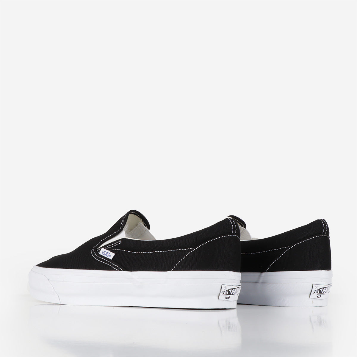 Vans Premium Slip-On Reissue 98 Shoes, LX Black White, Detail Shot 3