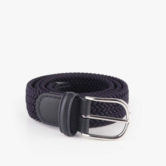 Anderson's Classic Woven Belt, Navy, Detail Shot 1