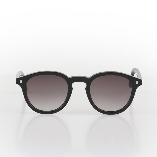 Monokel Eyewear Nelson Sunglasses, Black Grey Gradient Lens, Detail Shot 1