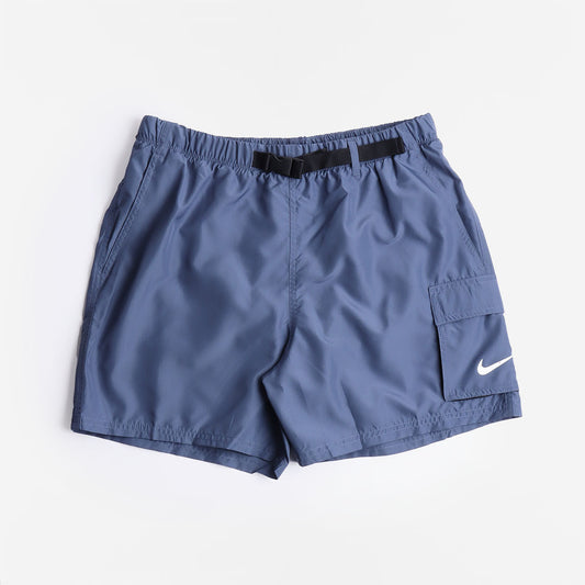 Nike Swim Belted Packable 5" Shorts, Diffused Blue, Detail Shot 1