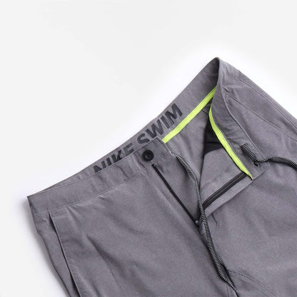 Nike Swim Hybrid 9" Shorts, Dark Heather Grey, Detail Shot 3