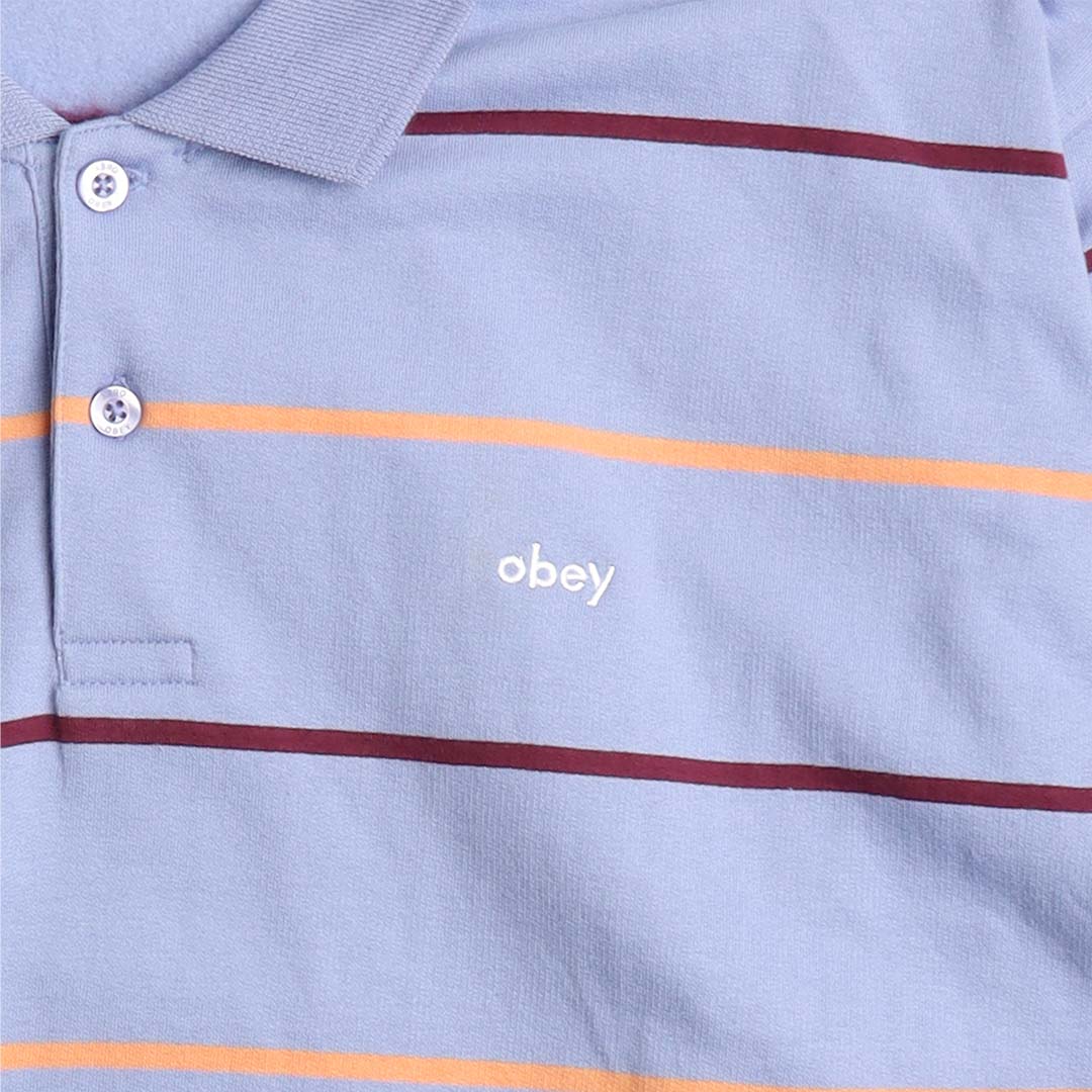 OBEY Complete Polo Sweatshirt, Digital Violet Multi, Detail Shot 3