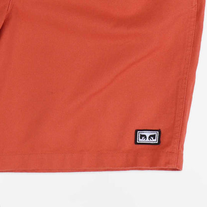 OBEY Easy Relaxed Twill Shorts, Ginger Biscuits, Detail Shot 3