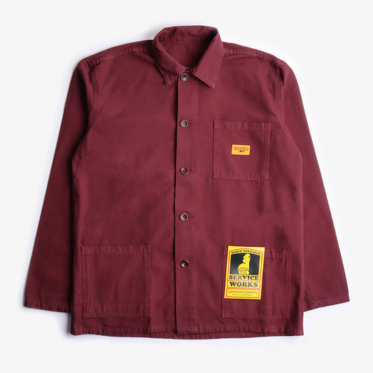 Service Works Coverall Jacket, Burgundy, Detail Shot 1