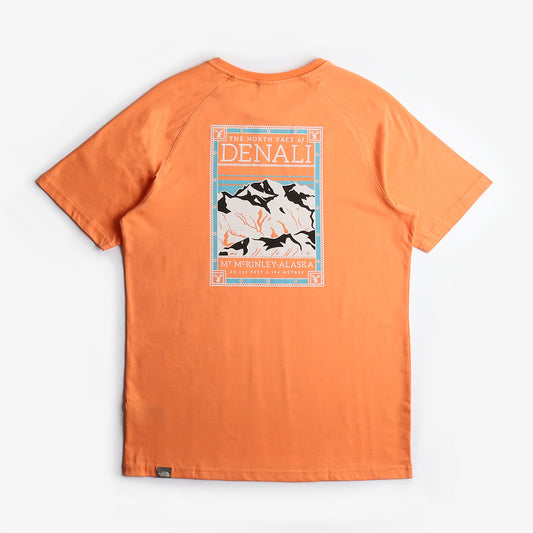 The North Face North Faces T-Shirt, Dusty Coral Orange, Detail Shot 1