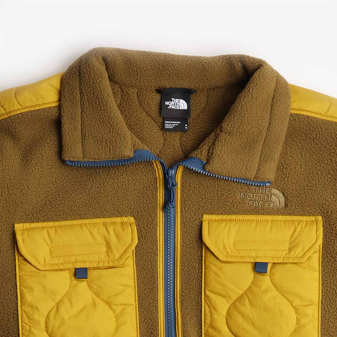 The North Face Royal Arch Full Zip Fleece Jacket, Military Green Mineral Gold Shady Blue, Detail Shot 3