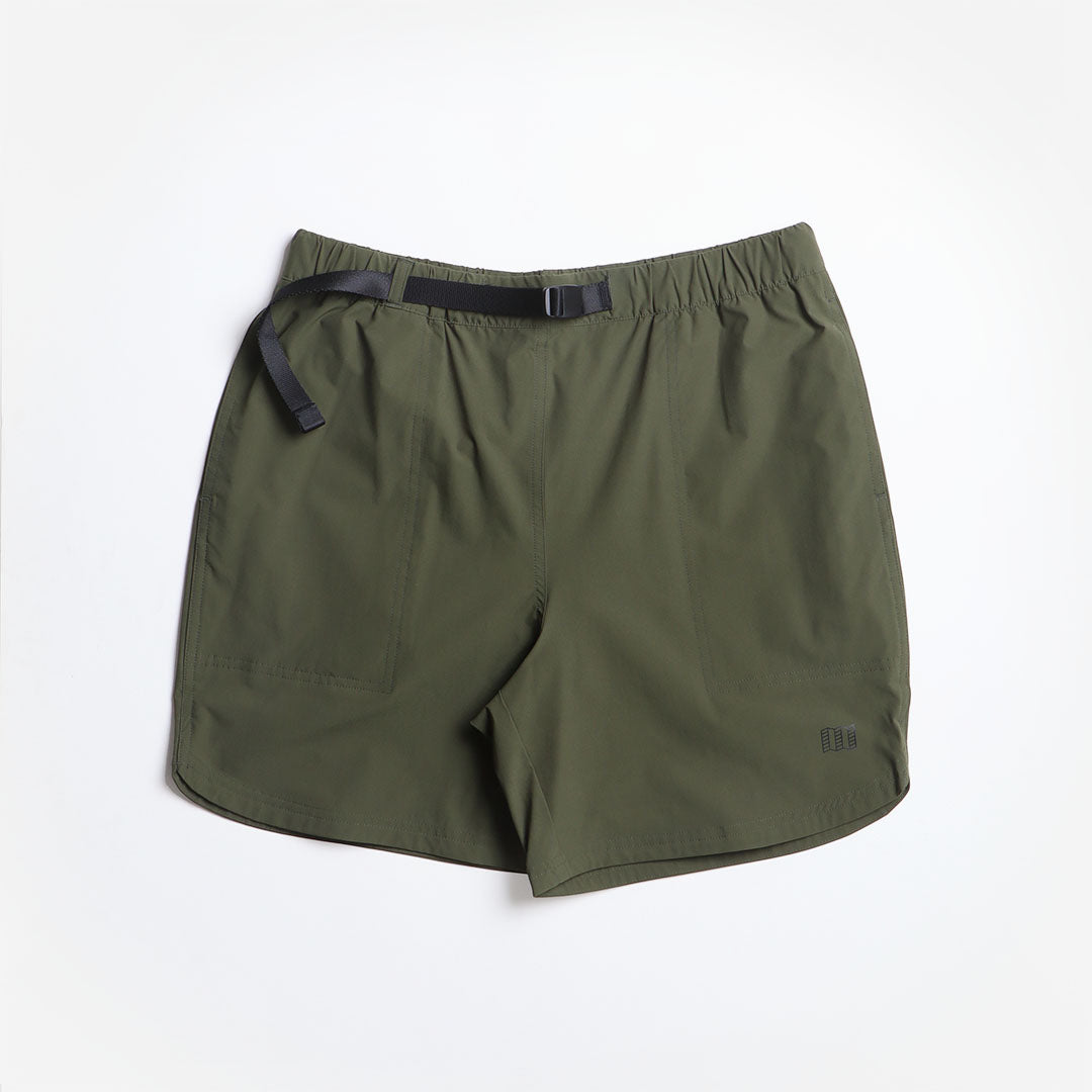 Topo Designs River Lightweight Shorts, Olive, Detail Shot 1
