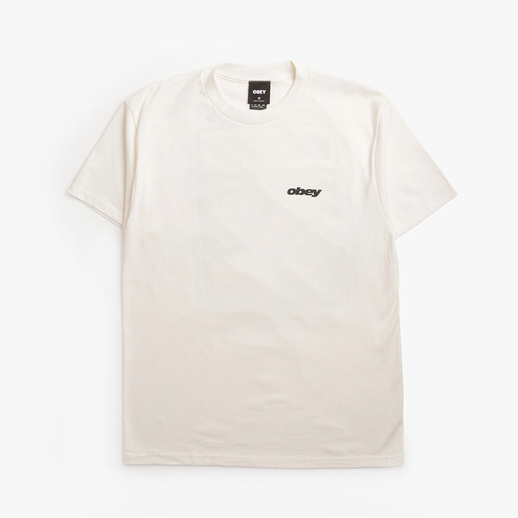 OBEY Stronger Together T-Shirt in Vintage White, front view