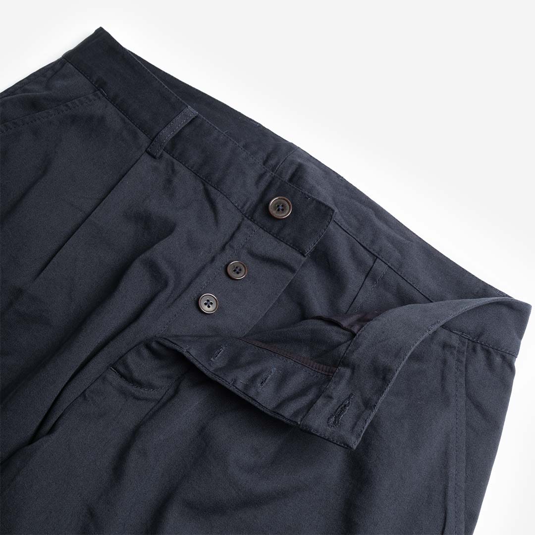 Universal Works Duke Pant, Navy Twill, Detail Shot 3