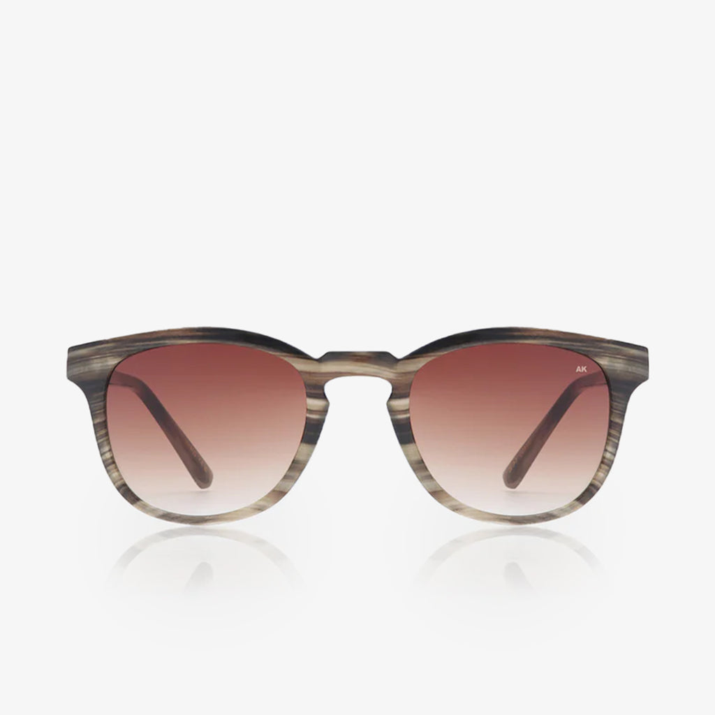 A. Kjaerbede Bate Sunglasses, Striped Horn, Detail Shot 1