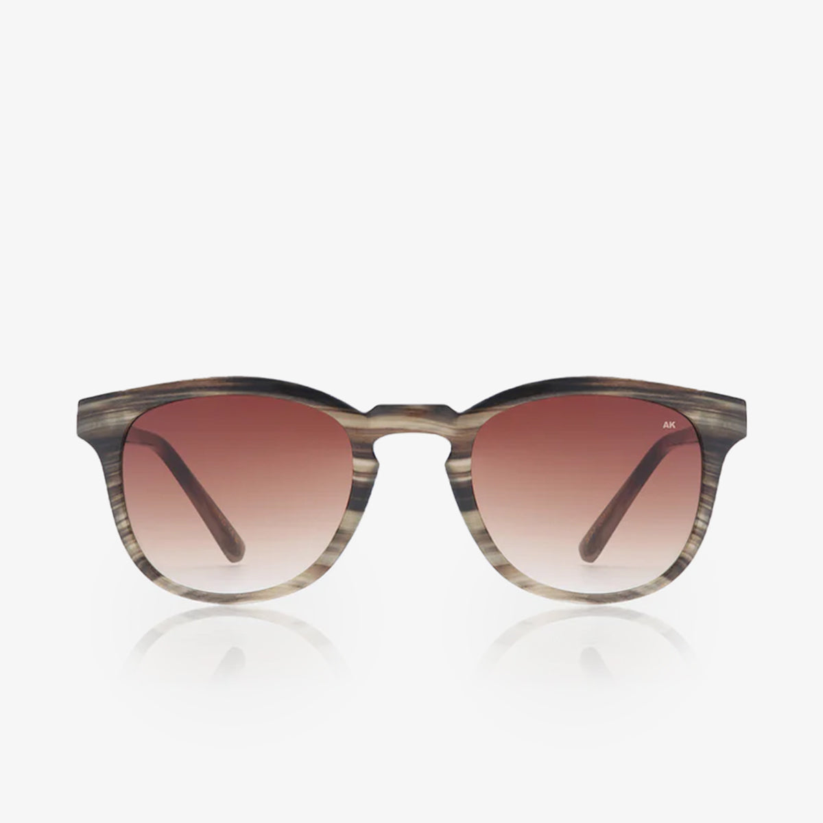 A. Kjaerbede Bate Sunglasses, Striped Horn, Detail Shot 1