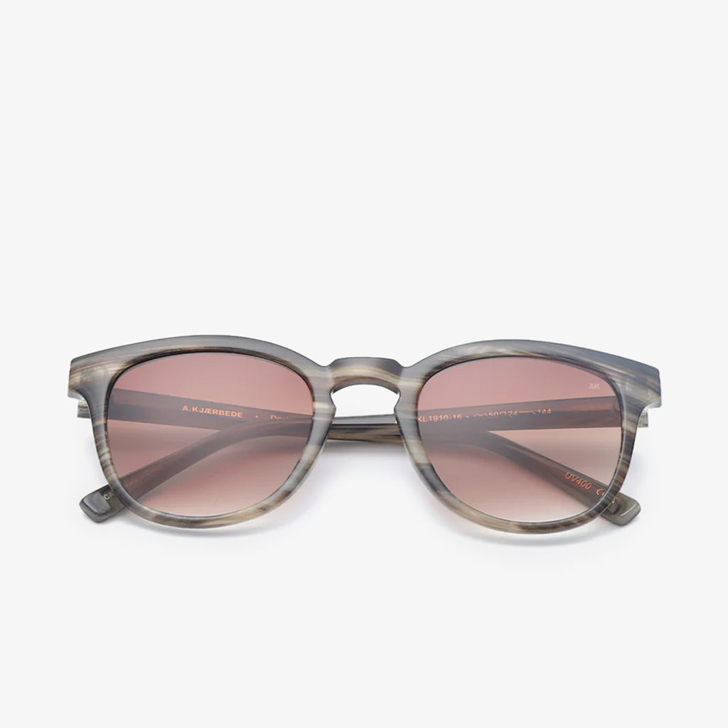 A. Kjaerbede Bate Sunglasses, Striped Horn, Detail Shot 3