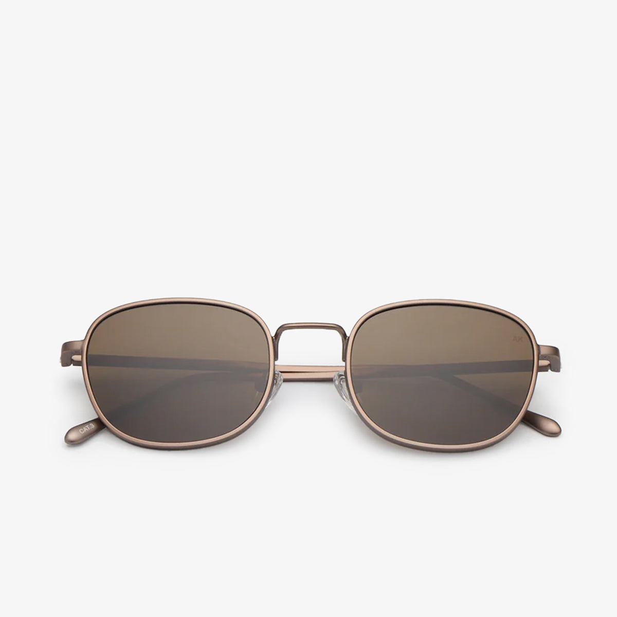 A. Kjaerbede Hello Sunglasses, Matte Brown, Detail Shot 3