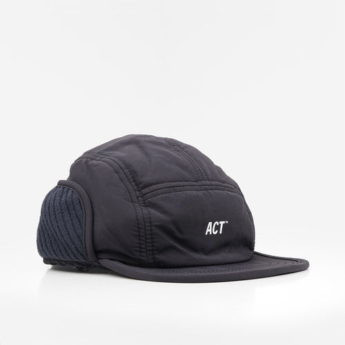 ACT Running ShellLight Winter Cap in Black, side view