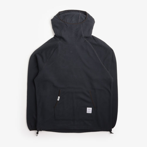 ACT Running ThermoShell Hoodie Fleece in Black, front view