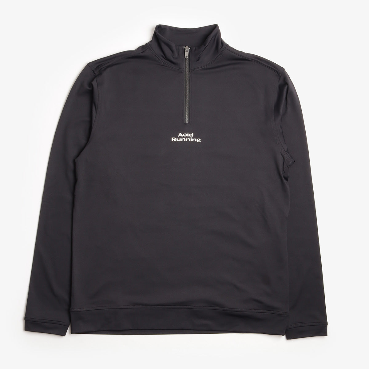 Acid Running Logo Quarter Zip Jacket, Black, Detail Shot 1