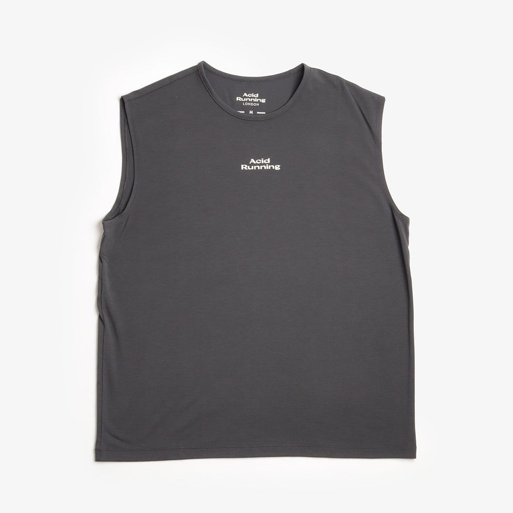 Acid Running Logo Tank, Graphite, Detail Shot 1