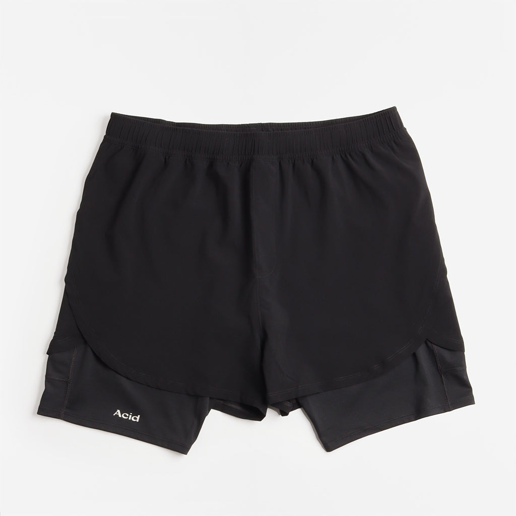 Acid Running 2-in-1 Shorts, Black, Detail Shot 1