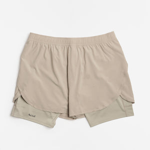 Acid Running 2-in-1 Shorts - Beige