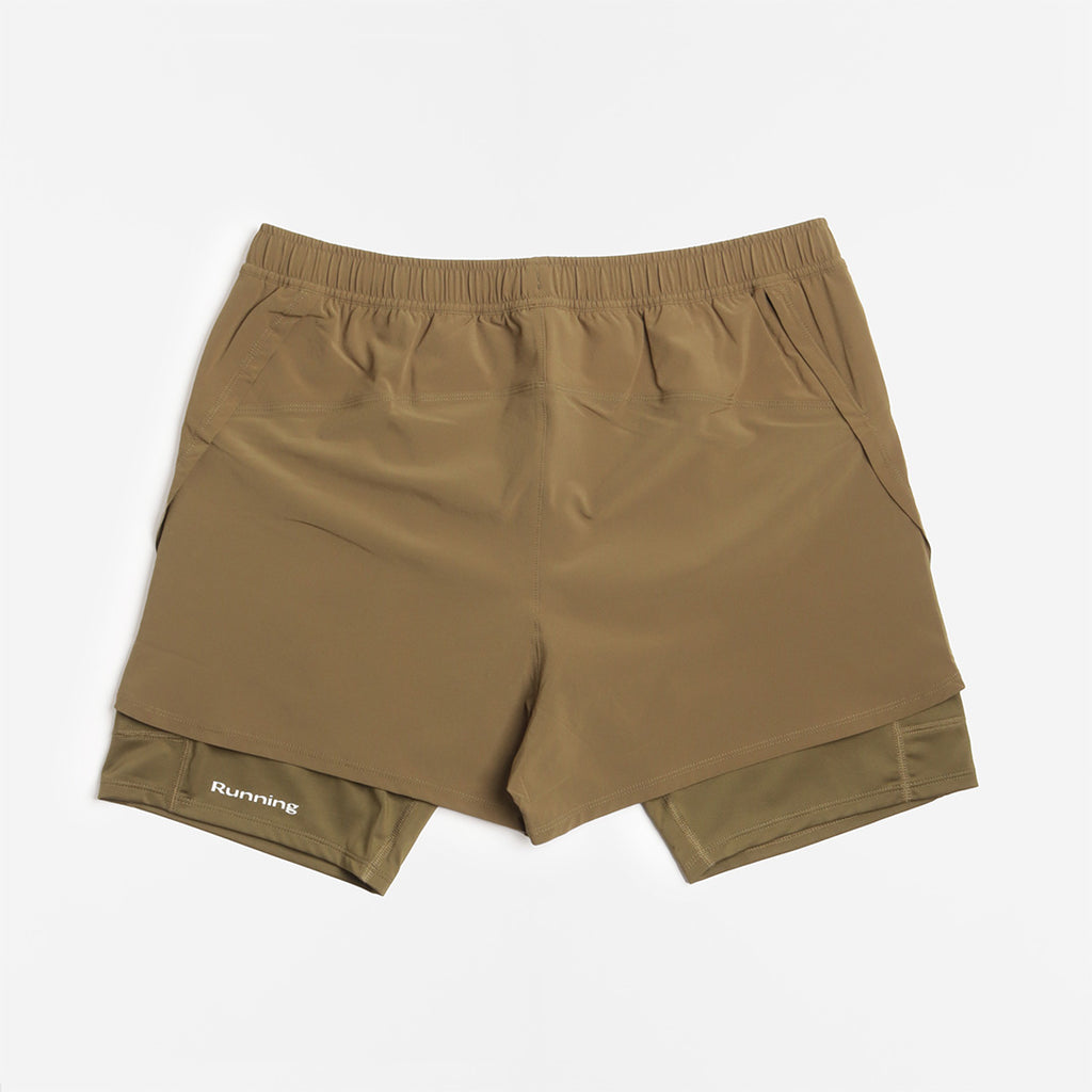 Acid Running 2-in-1 Shorts, Dark Olive, Detail Shot 3