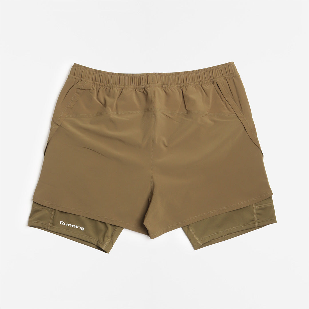 main Acid Running 2-in-1 Shorts, Dark Olive, Detail Shot 3