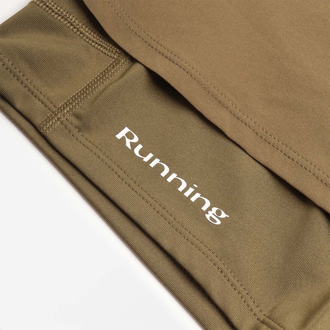 Acid Running 2-in-1 Shorts, Dark Olive, Detail Shot 5
