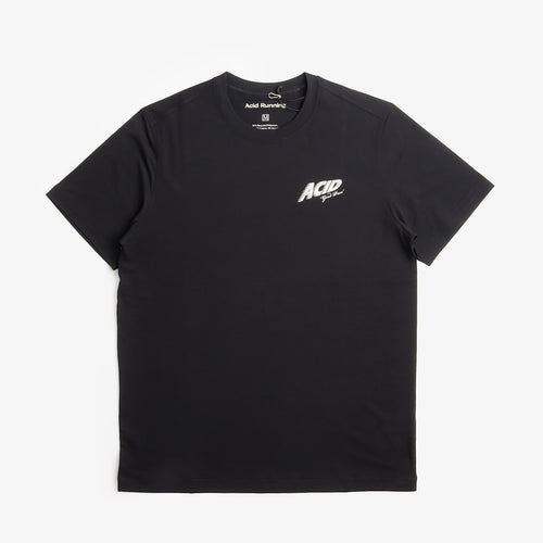 Acid Running Good Pace T-Shirt in Black, front view