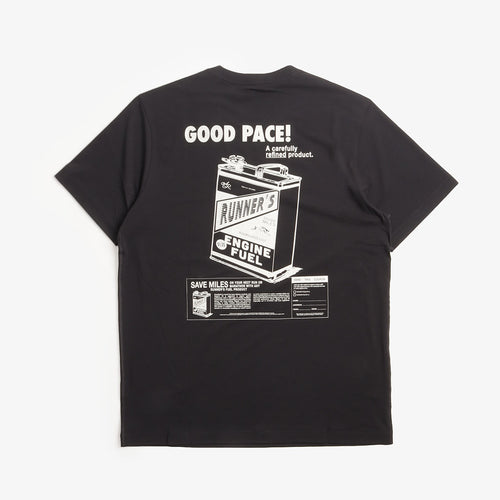 Acid Running Good Pace T-Shirt in Black, back print