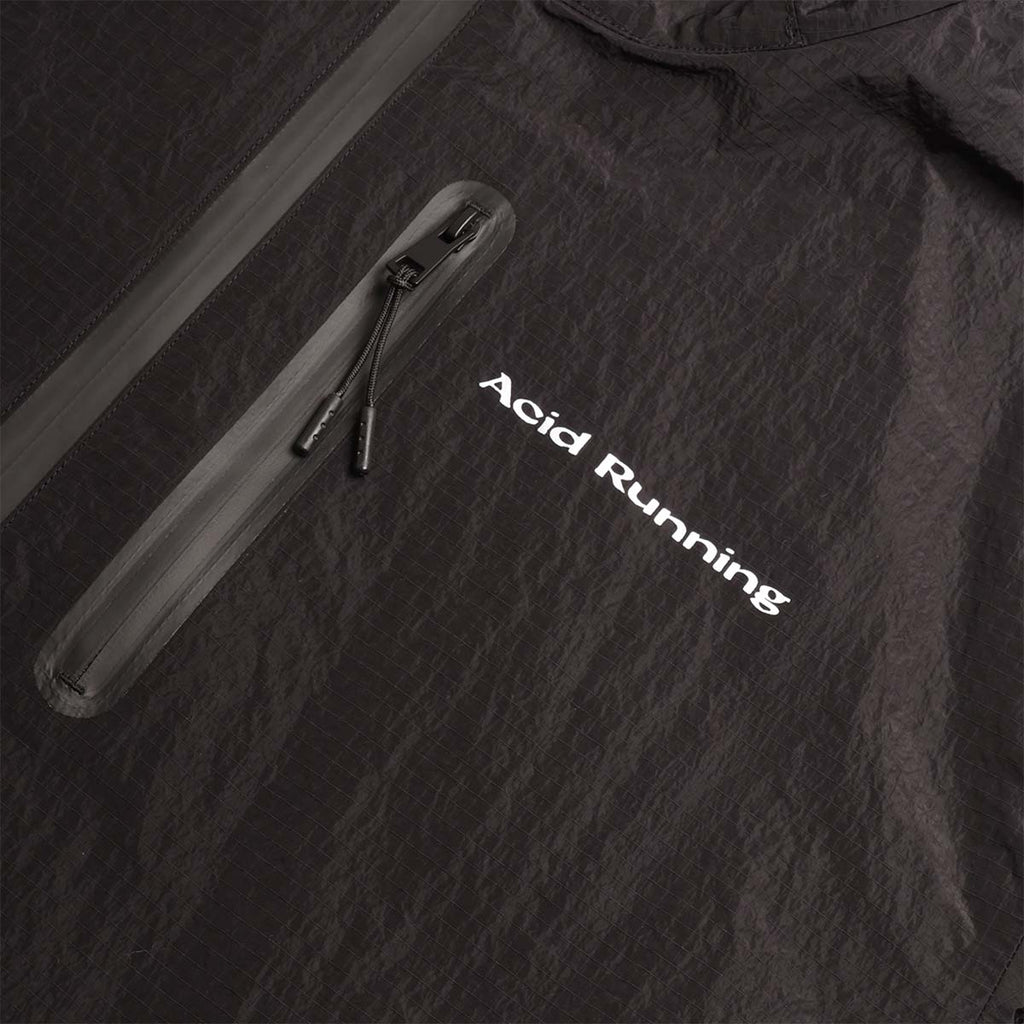 Acid Running Lightweight Running Jacket, Black, Detail Shot 2