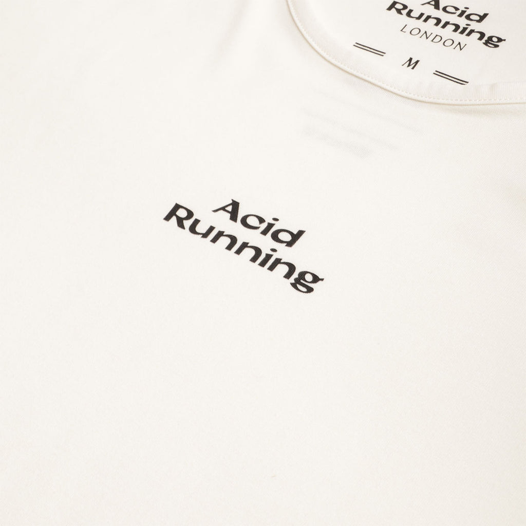 Acid Running Logo Tank, Bone, Detail Shot 2